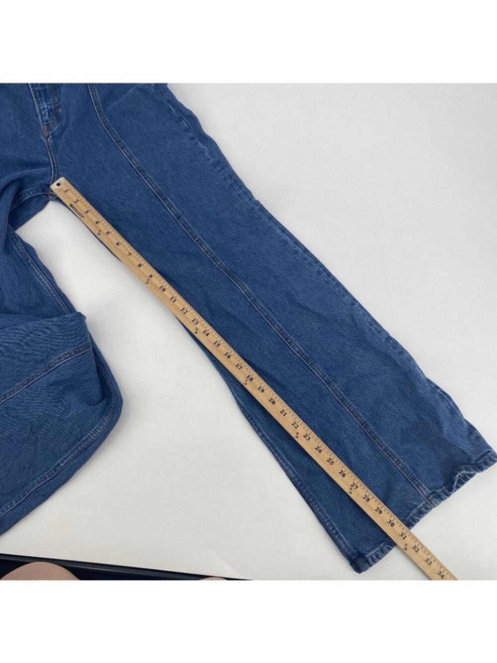 Reformation Size 28 Leah Seamed High Rise Wide Leg Jeans Organic Cotton - Picture 6 of 13